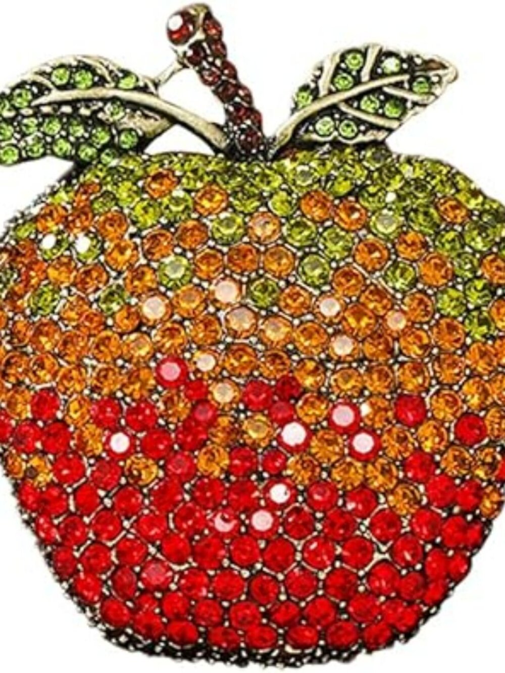 NEW Rhinestone Fruit Brooch Pin for Women Strawberry Jewelry Lapel Pin Elegant